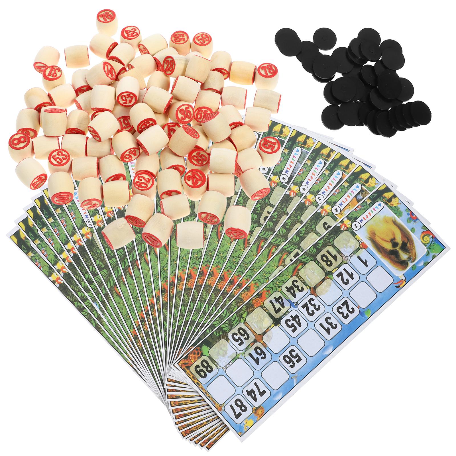 Party Games Bingo - 1 set Numero di legno Pezzi