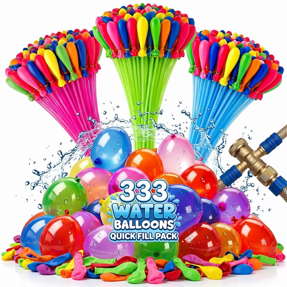 Quick Games Party - 333 Palloncini d'Acqua a Riempimento Rapido,
