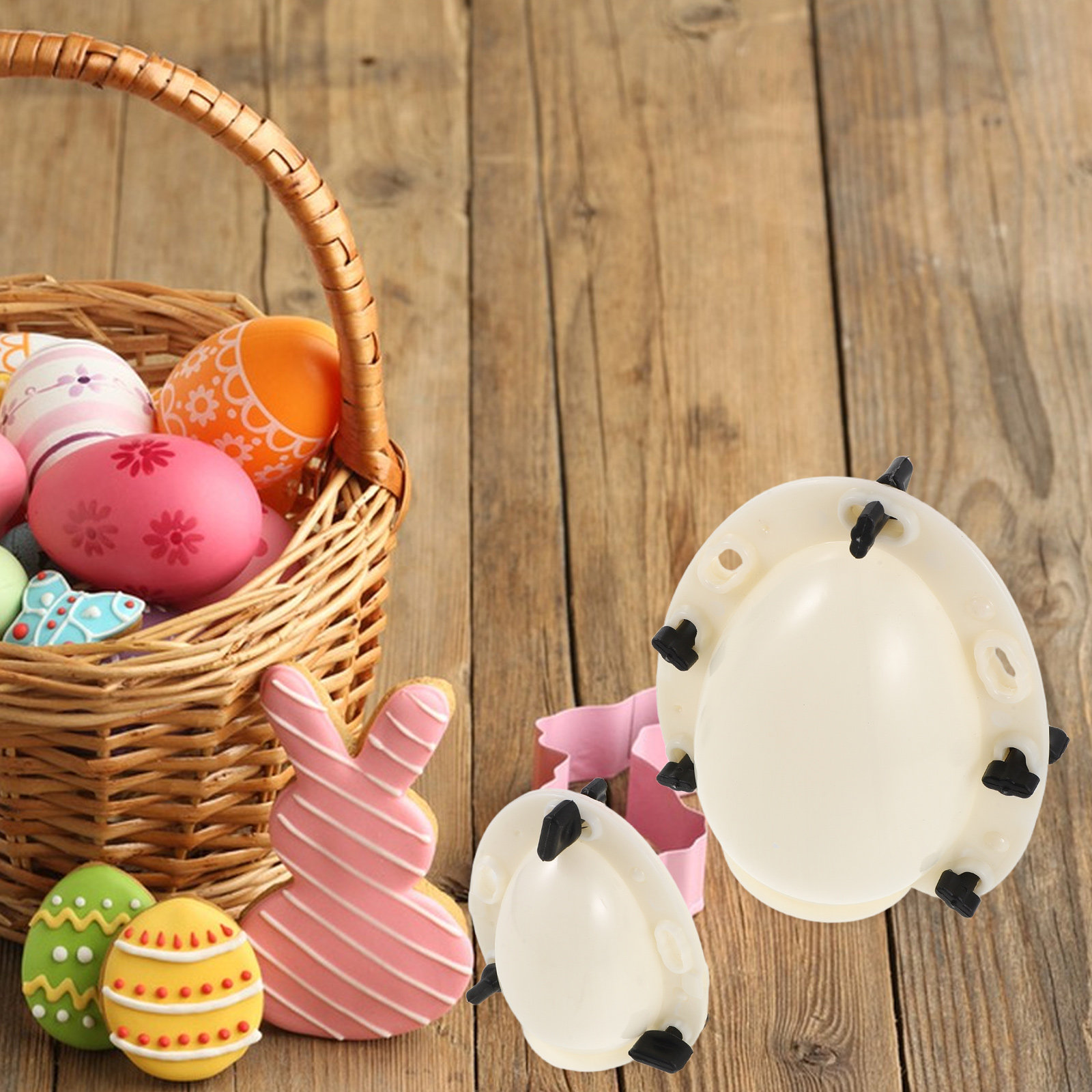 Party Games Egg - 2 stampi per uova in plastica,