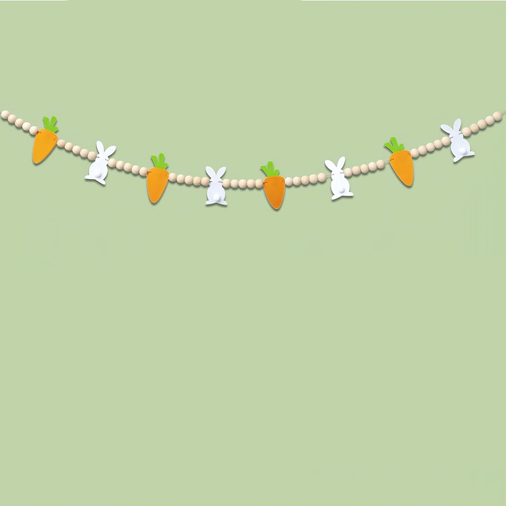 Party Games Egg - Coniglietto Coniglio Carota Ghirlanda felice Pasqua