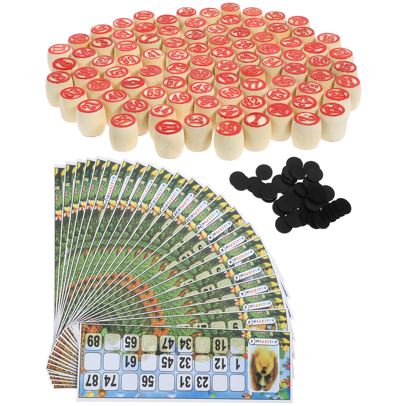 1 set Numero di legno Pezzi de - Party Games Bingo recensione e prezzo