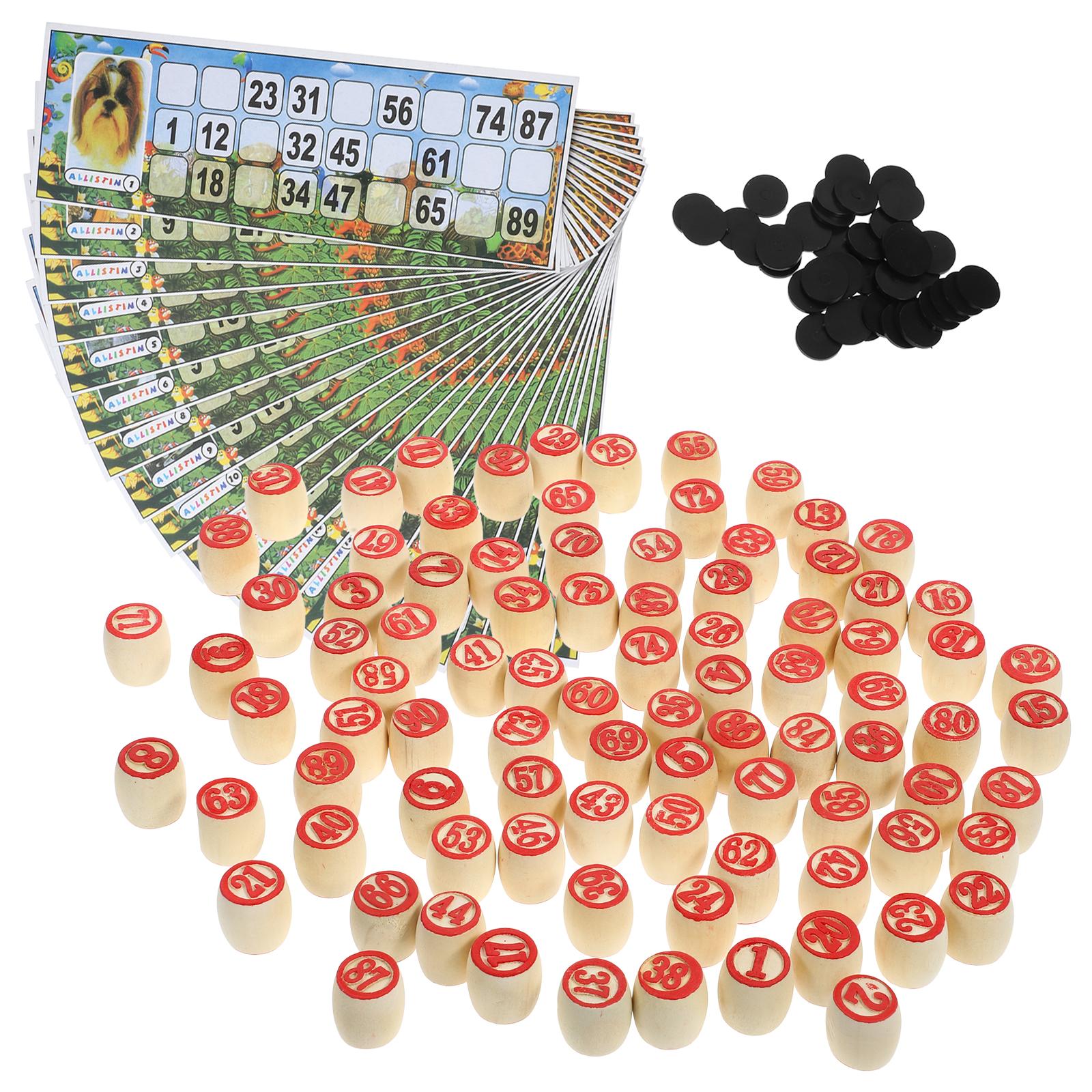 1 set Numero di legno Pezzi de - Party Games Bingo recensione e prezzo