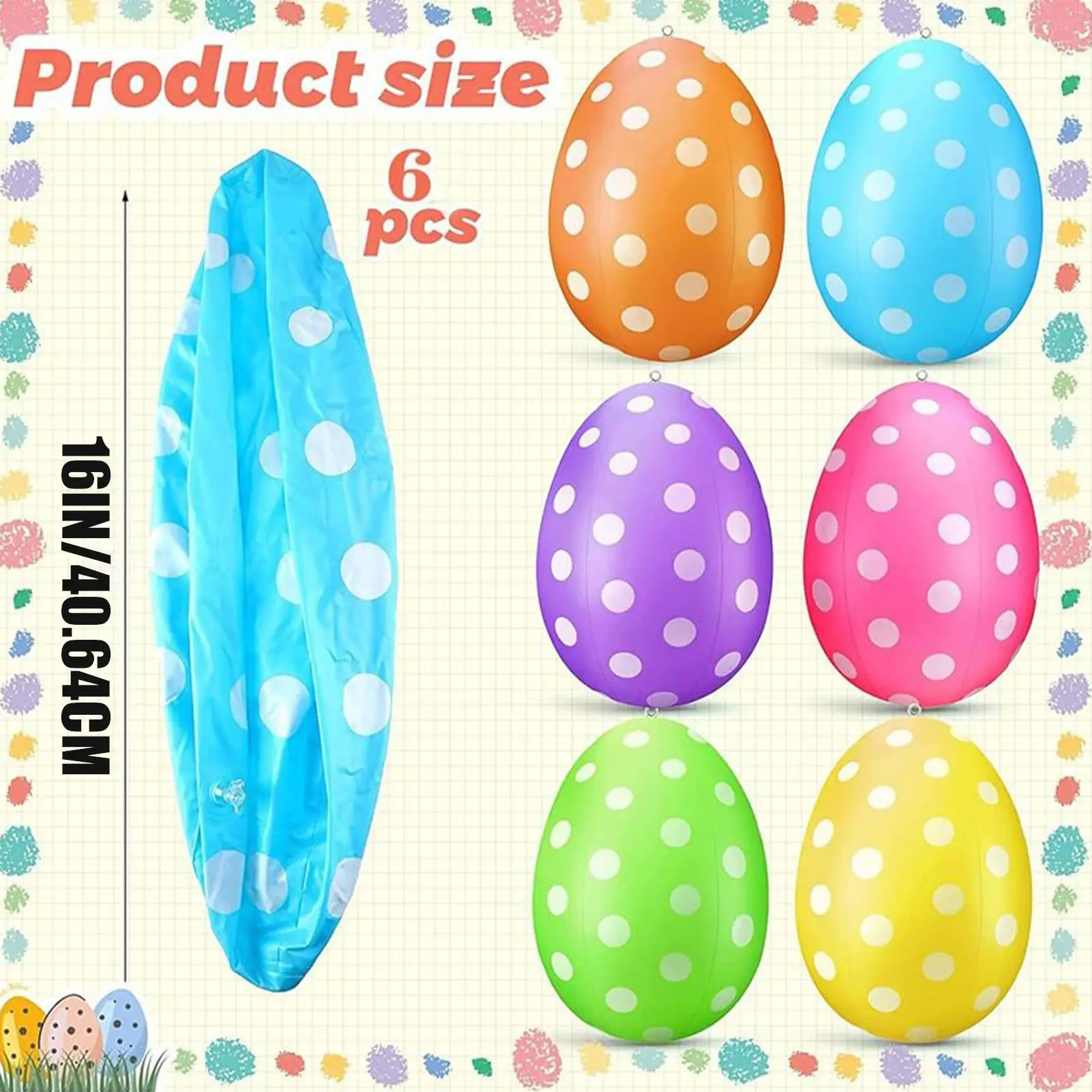 6 Uova di Pasqua Gonfiabili /s - Party Games Egg recensione e prezzo