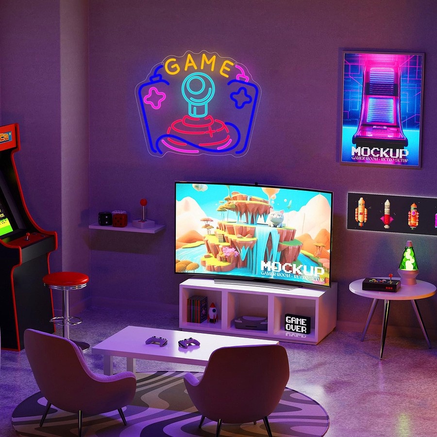 Insegna al Neon a Tema Giochi, - Party Games Stream recensione e prezzo