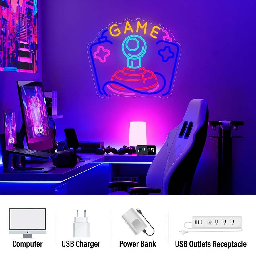 Insegna al Neon a Tema Giochi, - Party Games Stream recensione e prezzo