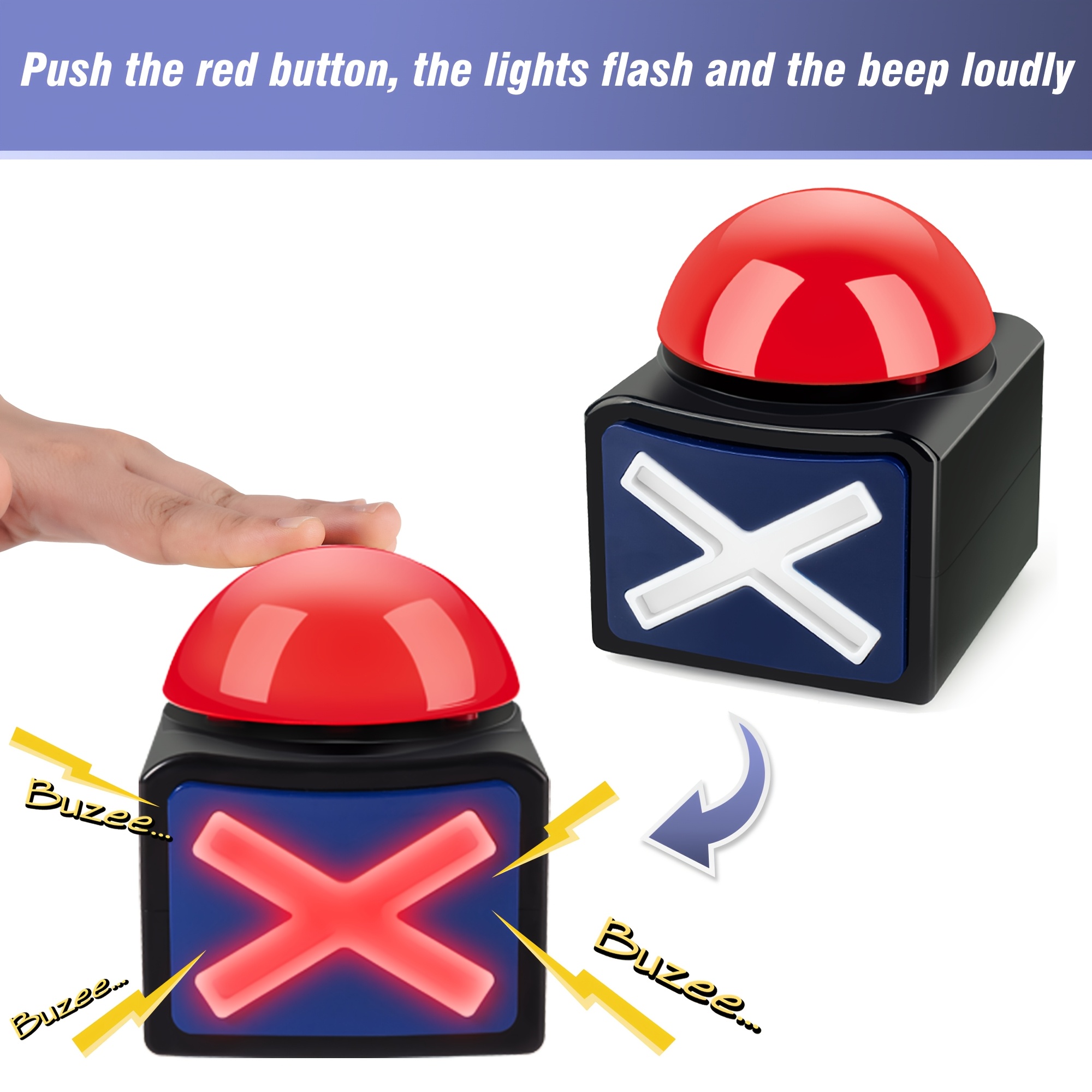 Buzzer Luminoso Nero e Rosso c - Party Games Easter recensione e prezzo