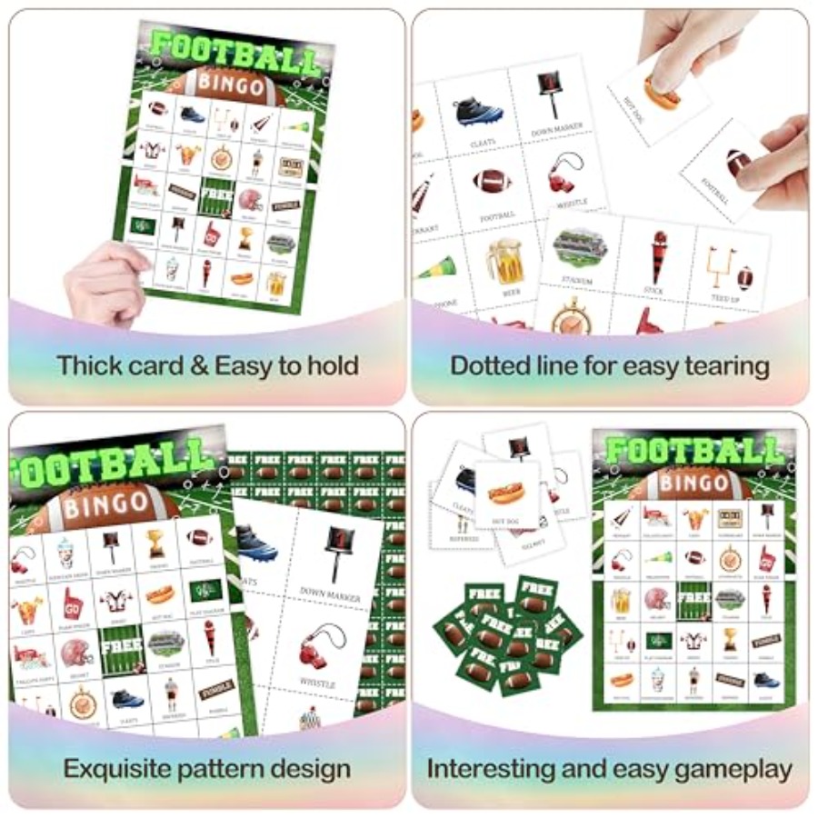 Gioco di Bingo a Tema Calcio,  - Party Games For Adults Large Group recensione e prezzo